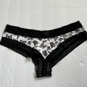 Victoria’s Secret black & white butterfly cheeky lingerie panty